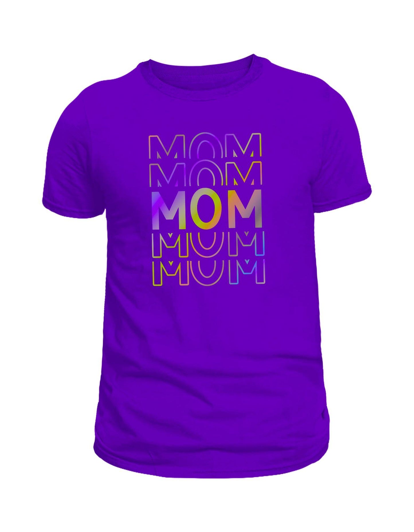 Shimmering Mom T-Shirt - Unique Gradient Mother's Tee