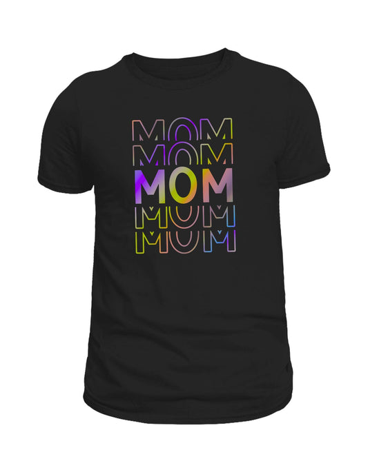 Shimmering Mom T-Shirt - Unique Gradient Mother's Tee