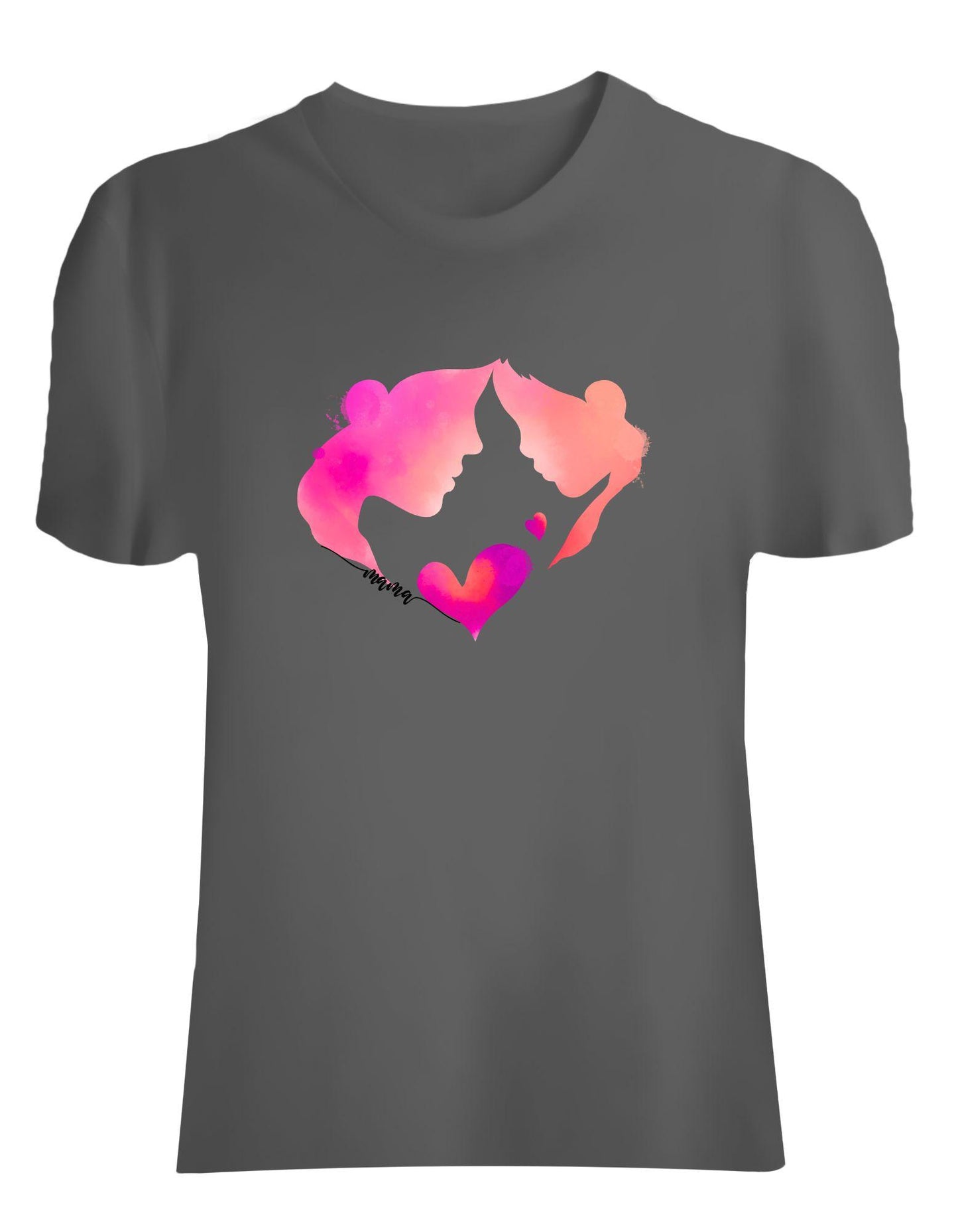 Mama and Child Heart Graphic T-Shirt