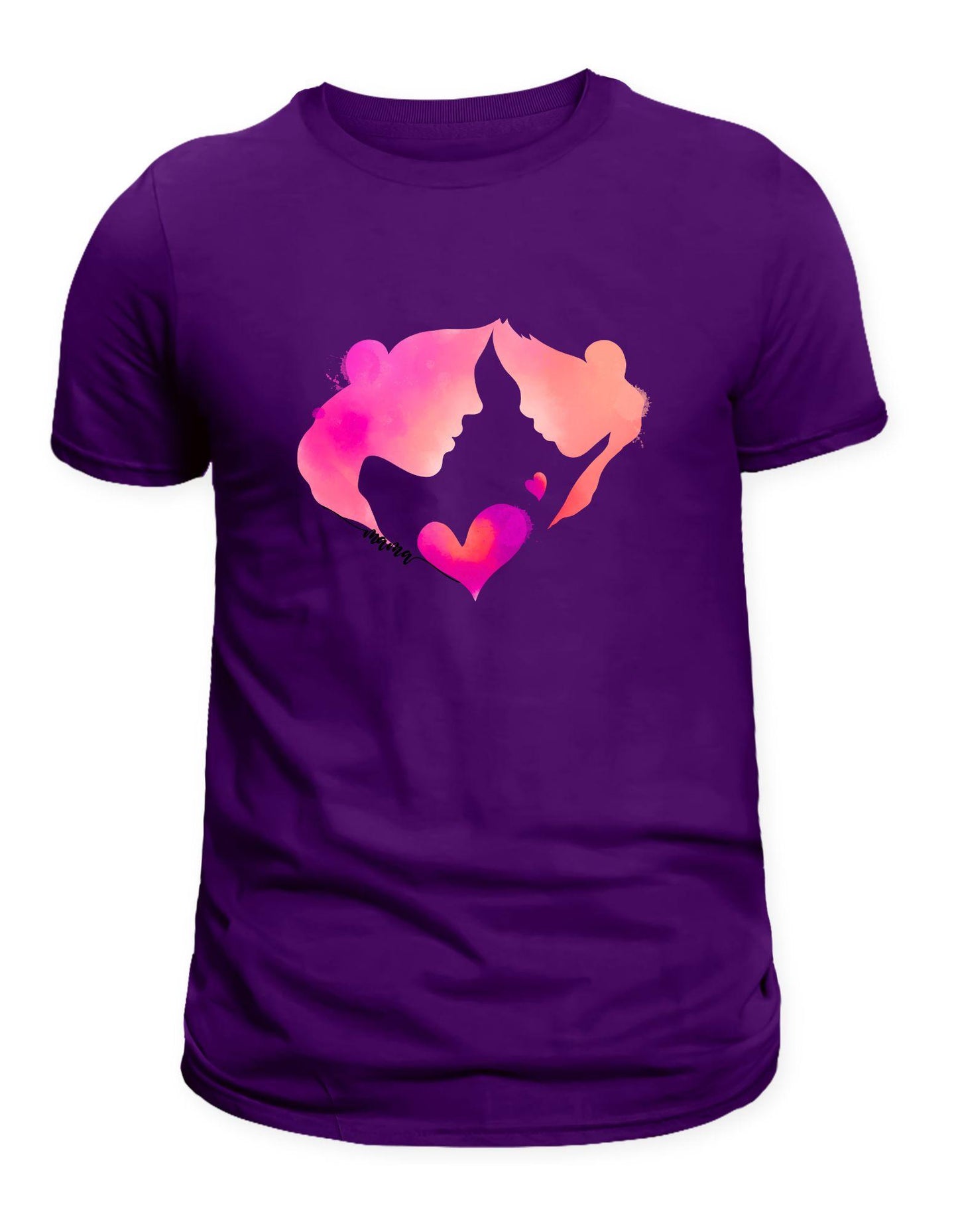 Mama and Child Heart Graphic T-Shirt