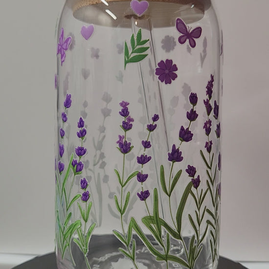 Video of Lavendar Libby glass rotating